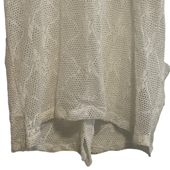 Madalana White and Black Eyelet Full Button Cover Up - Picture 5 of 14